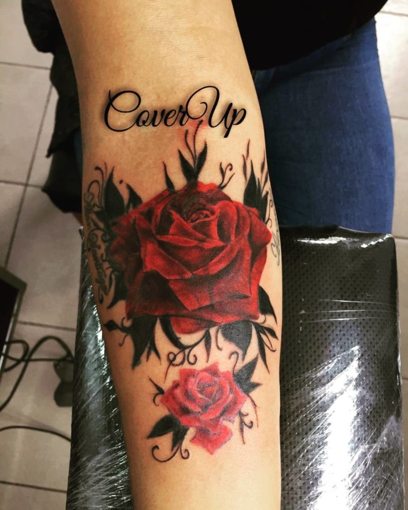 Rose Tattoo abdecken