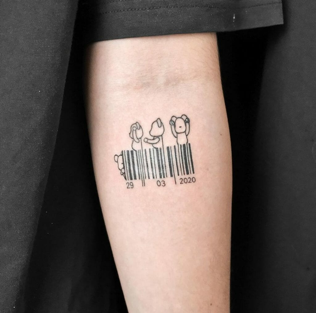 Cute and adorable barcode tattoo