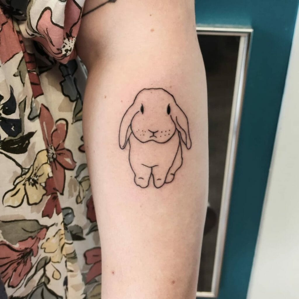 Cute bunny tattoo