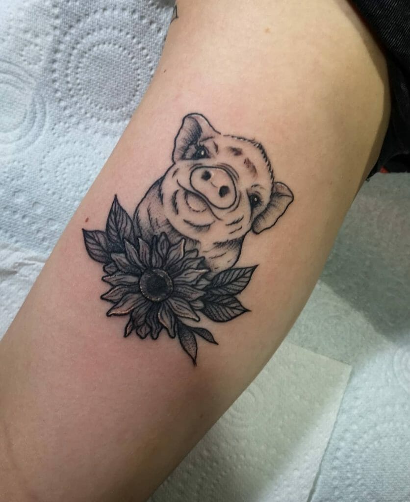 Cute Little Piglet Tattoo