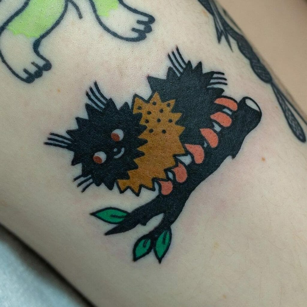 Nice woolly caterpillar tattoo