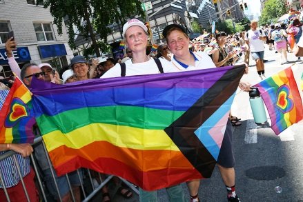 Cynthia Nixon and Christine Marinoni 2022 Pride March and Festival, New York, U.S. - June 26, 2022