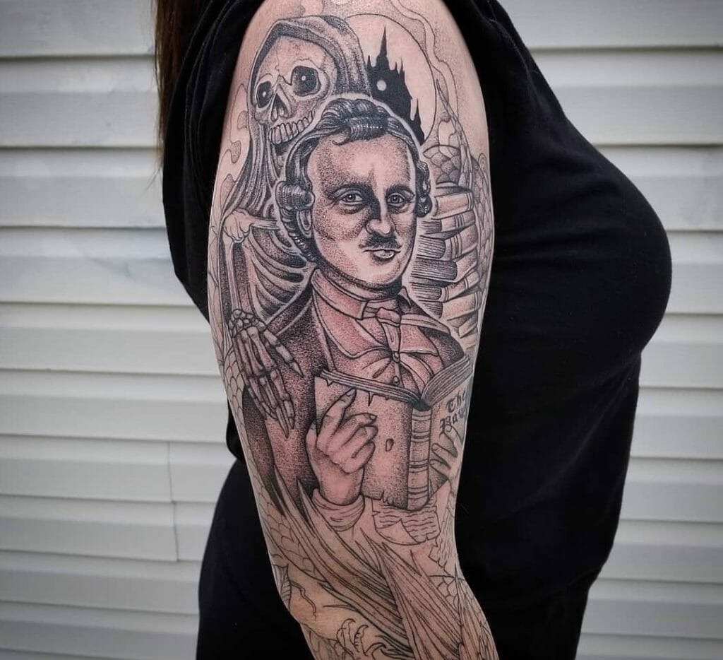 Edgar Allan Poe Tattoo Ärmel