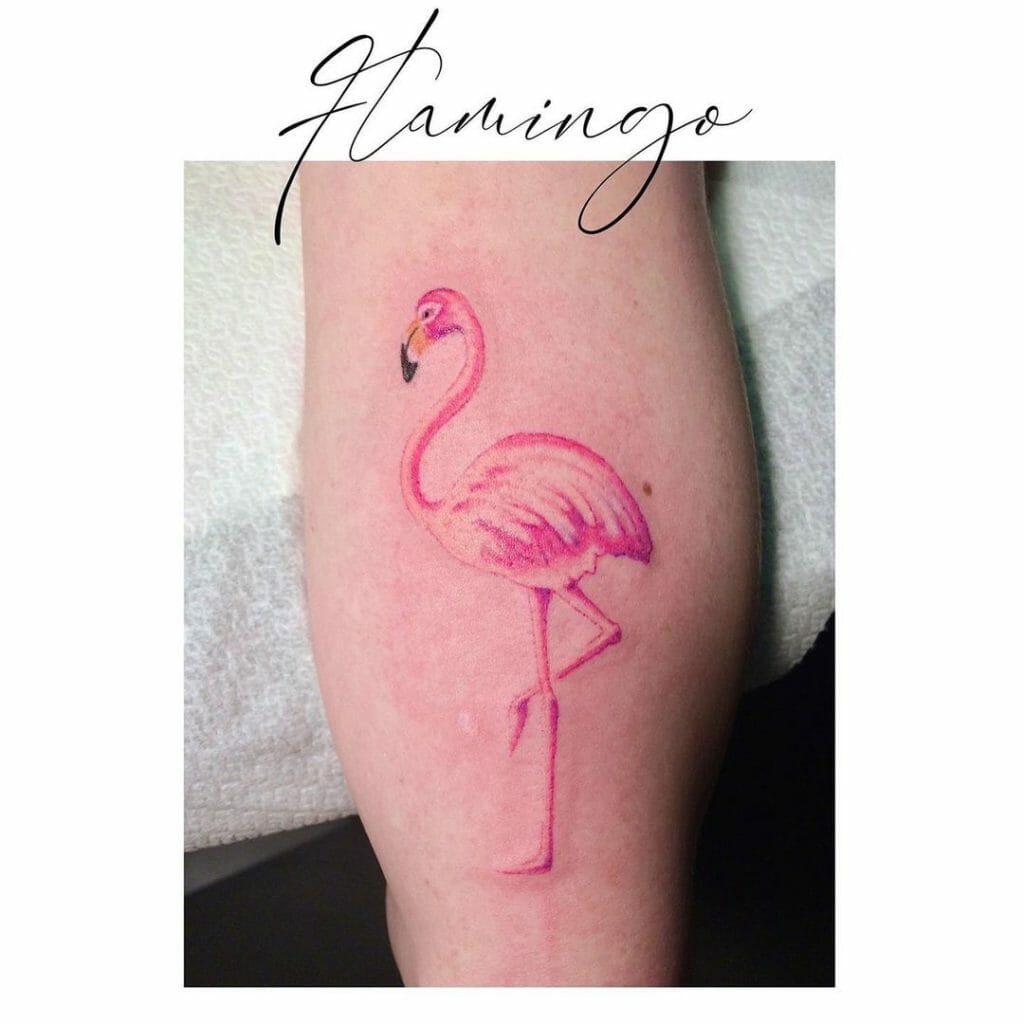 Electric flamingo tattoo designs