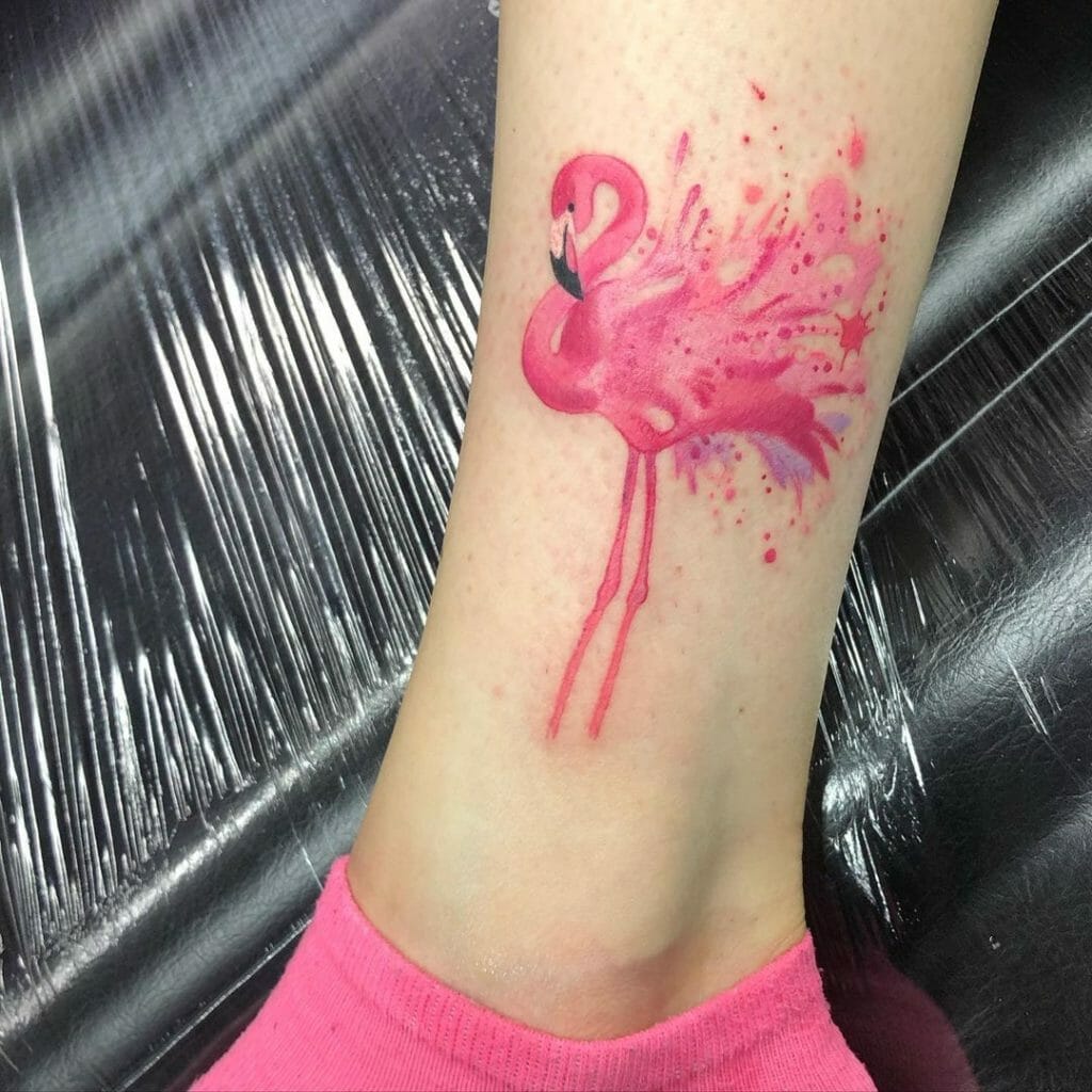 Enchanted flamingo tattoo designs