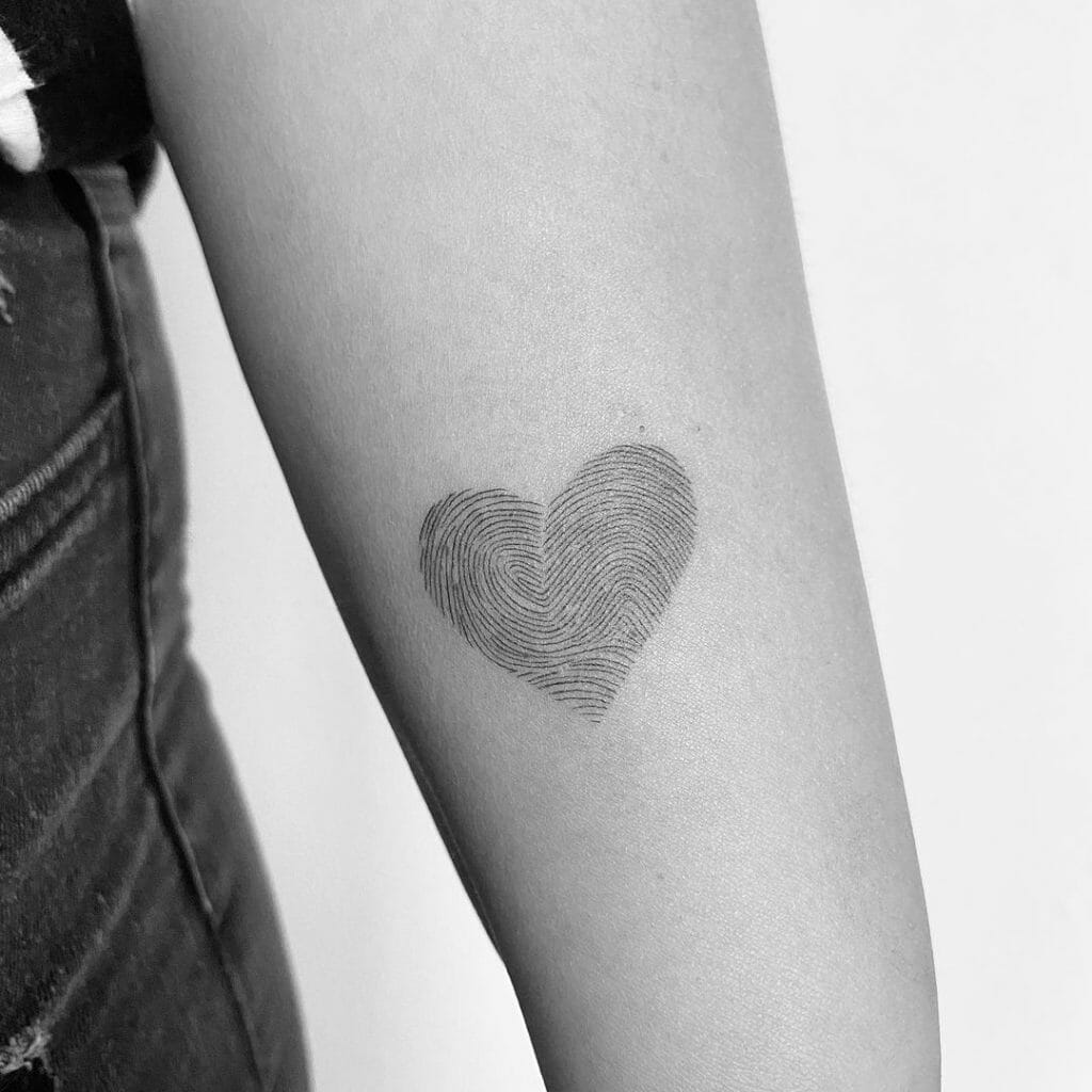 Fingerprint Heart Tattoo Designs