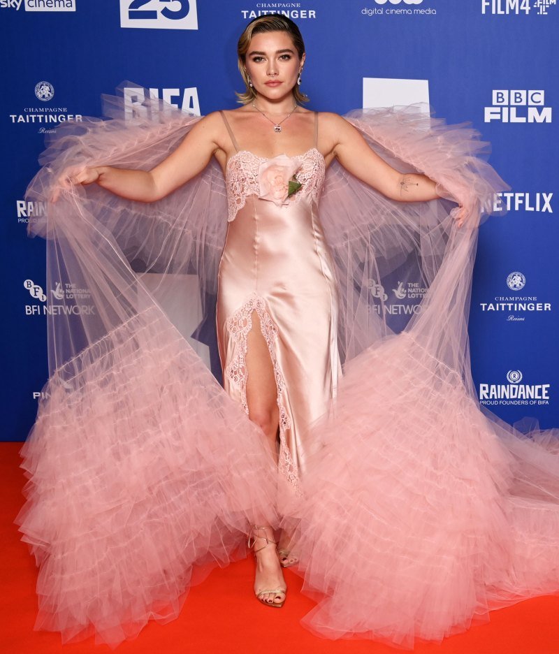 Florence Pugh swirls in tulle