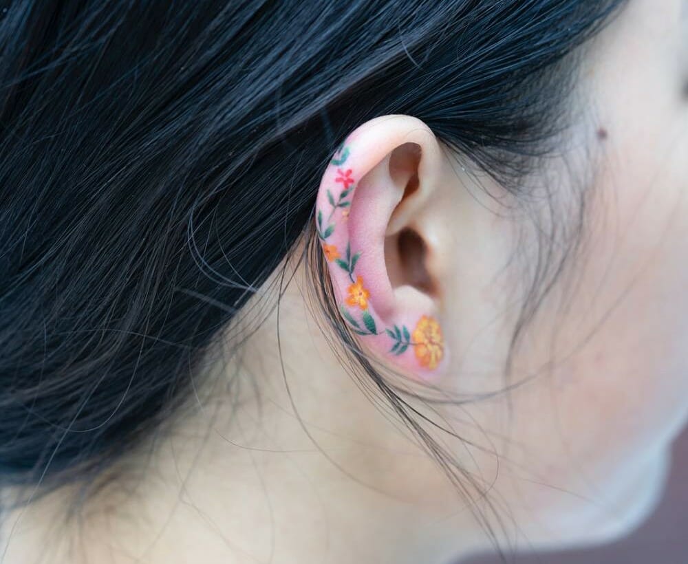 101 Best Flower Ear Tattoo Ideas That Will Blow Your Mind!

+2023