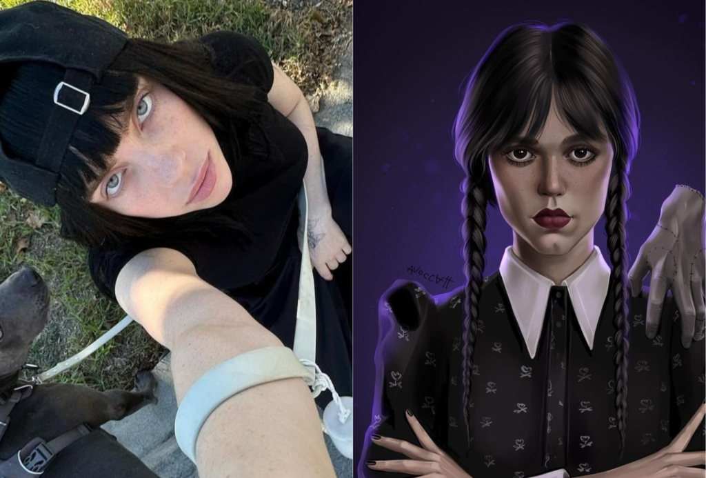 Following Jenna Ortega’s comment, fans can’t help but compare Billie Eilish to Wednesday Adams

+2023