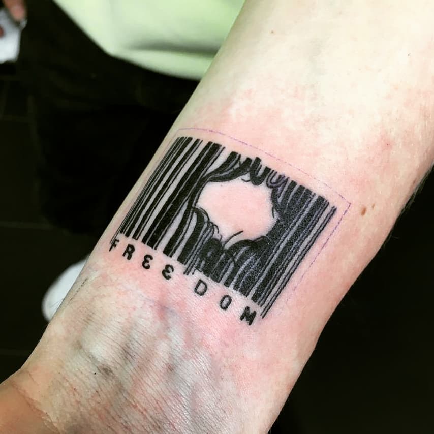 Liberty Barcode Tattoo