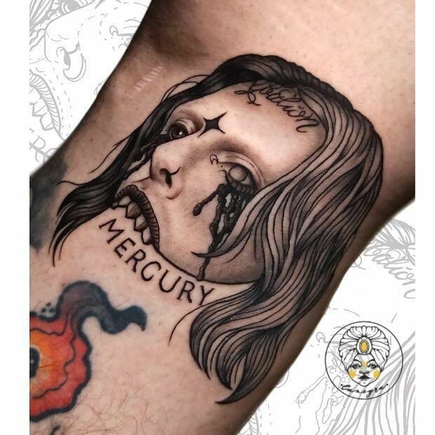 Gothic tattoo by Ghostemane
