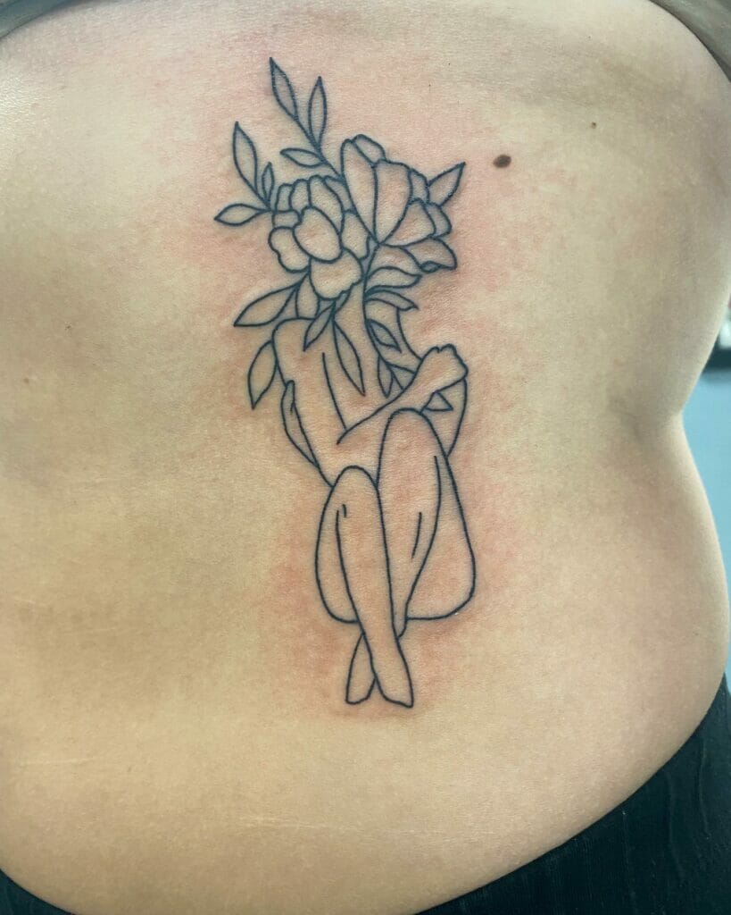 Girl Flower Band Tattoo