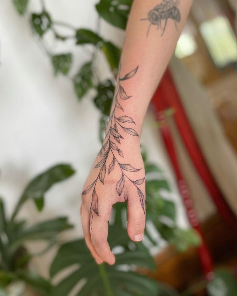 Growing Beautiful Flower Wrist Tattoo