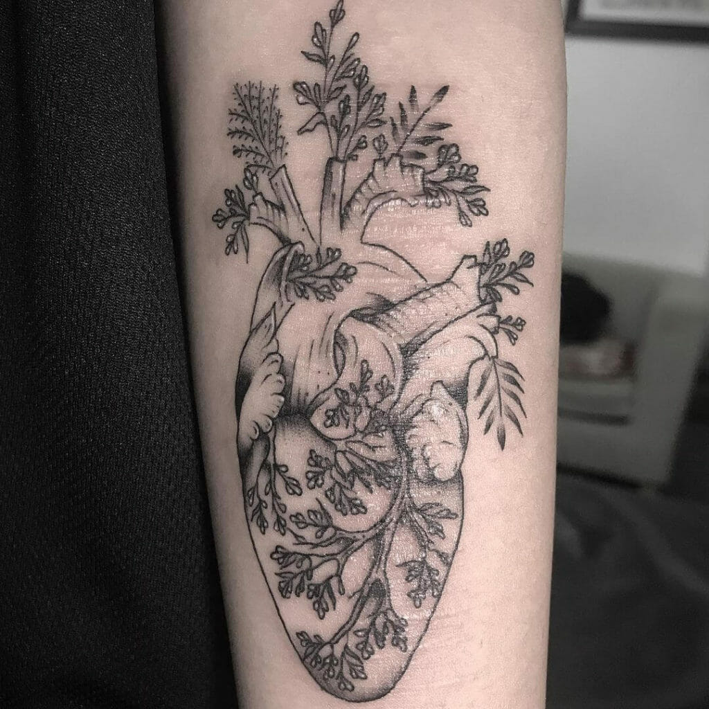 Baby heart and breath tattoo
