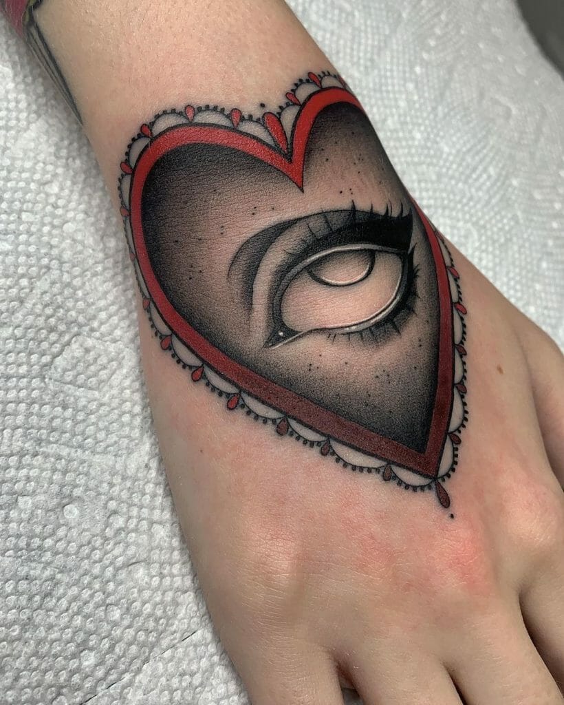 Heart Tattoo Designs With An Eye