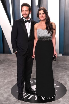 Aaron Lohr and Idina Menzel Vanity Fair Oscar Party, Arrivals, Los Angeles, USA - February 09, 2020