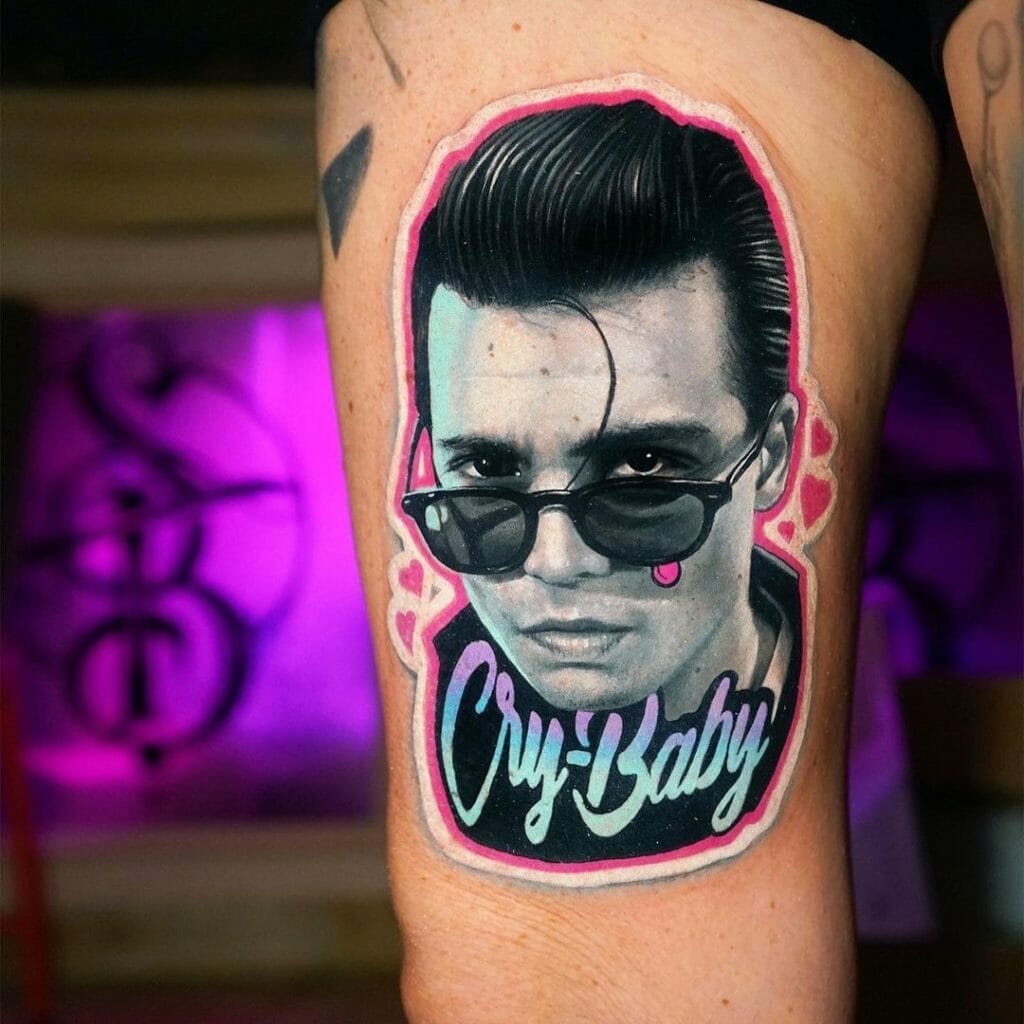 Johnny Depp Cry Baby Tattoos