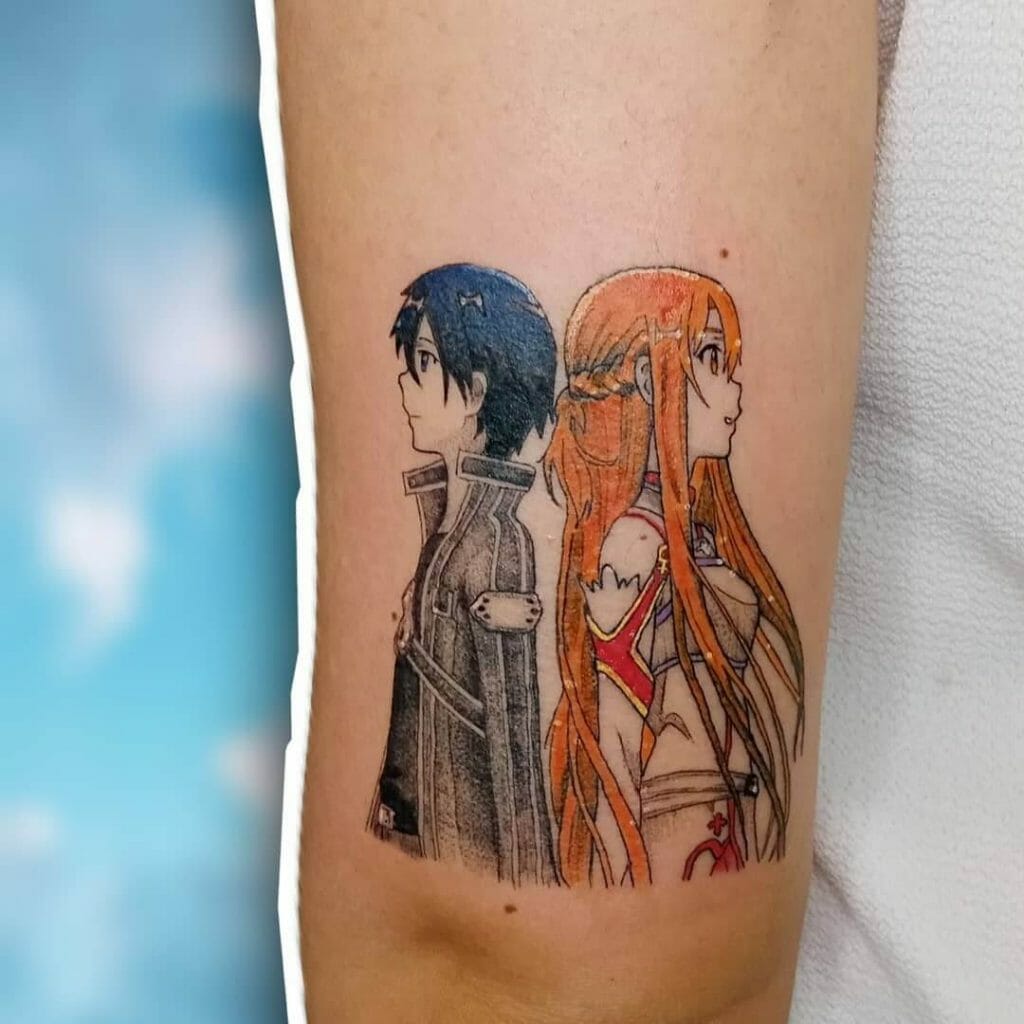 Kirito and Asuna Sword Art Online Tattoo