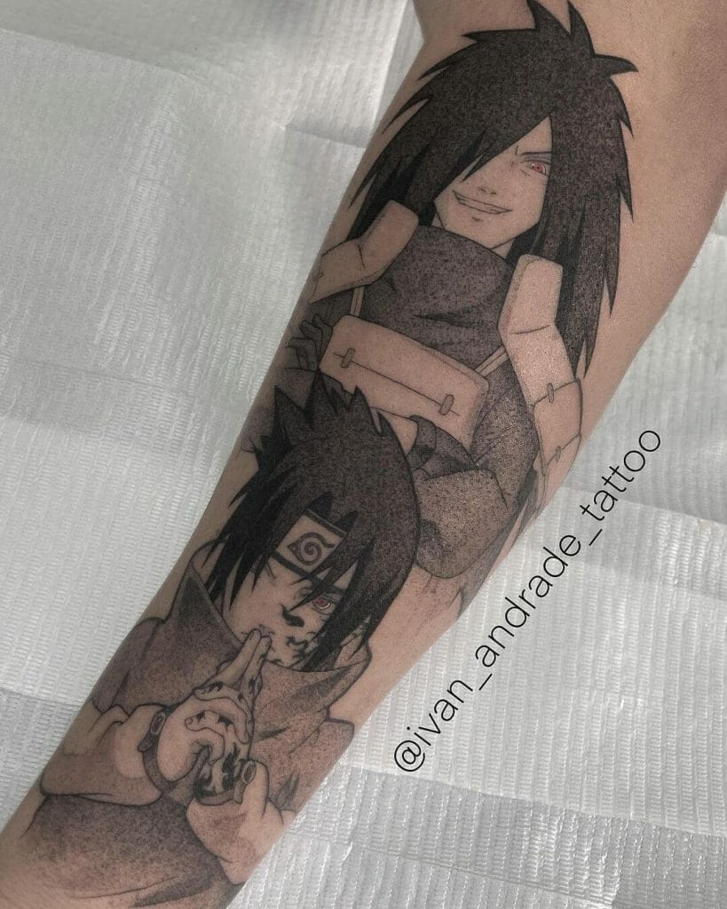 Madara und Sasuke Uchiha Fluchzeichen Tattoo