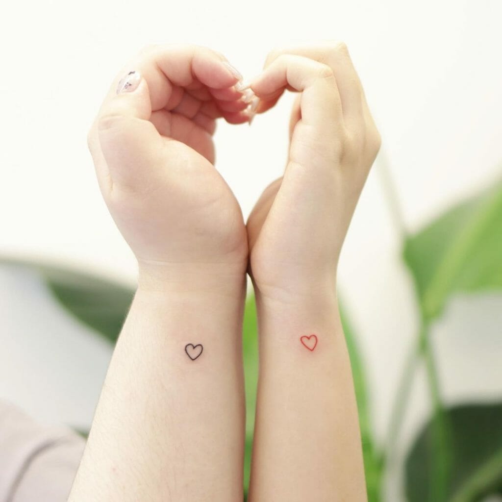 Mini Matching Heart Tattoo Designs