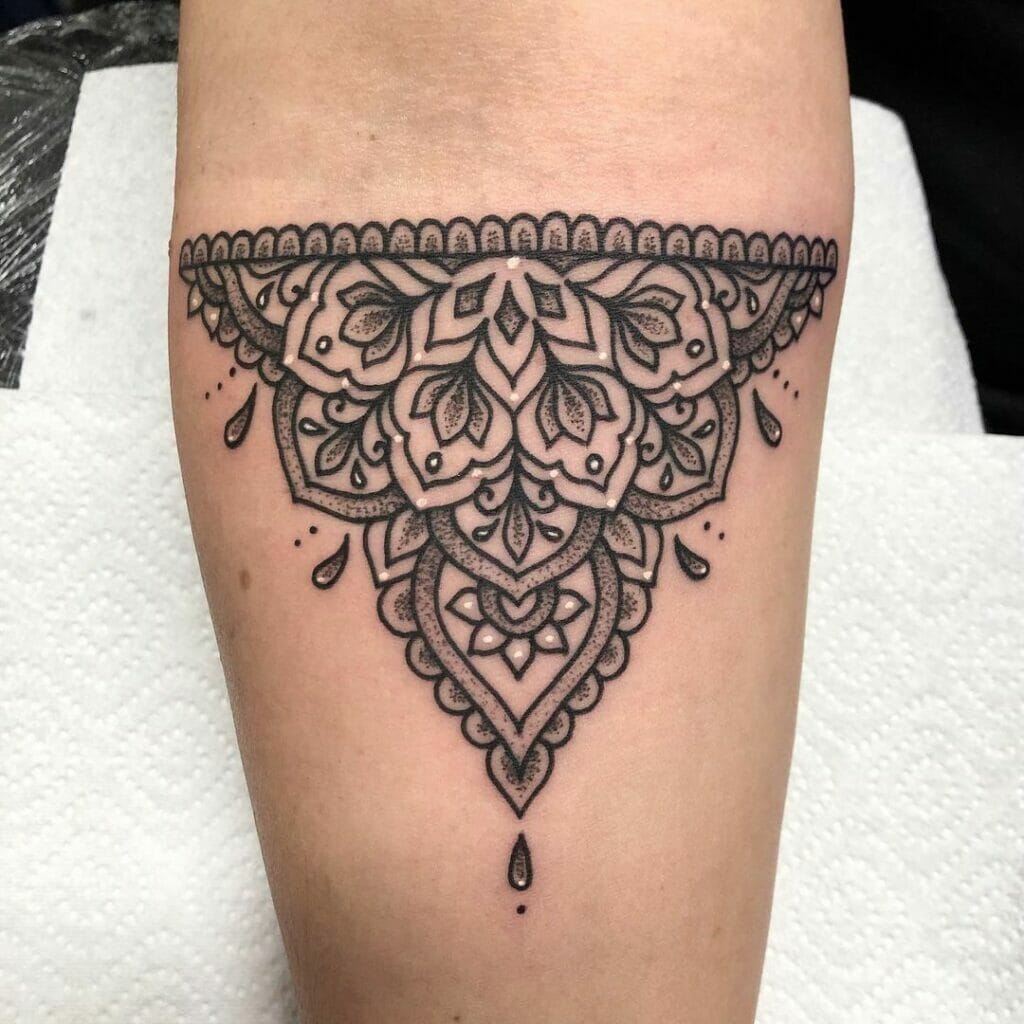 Ornamental Inner Elbow Tattoo