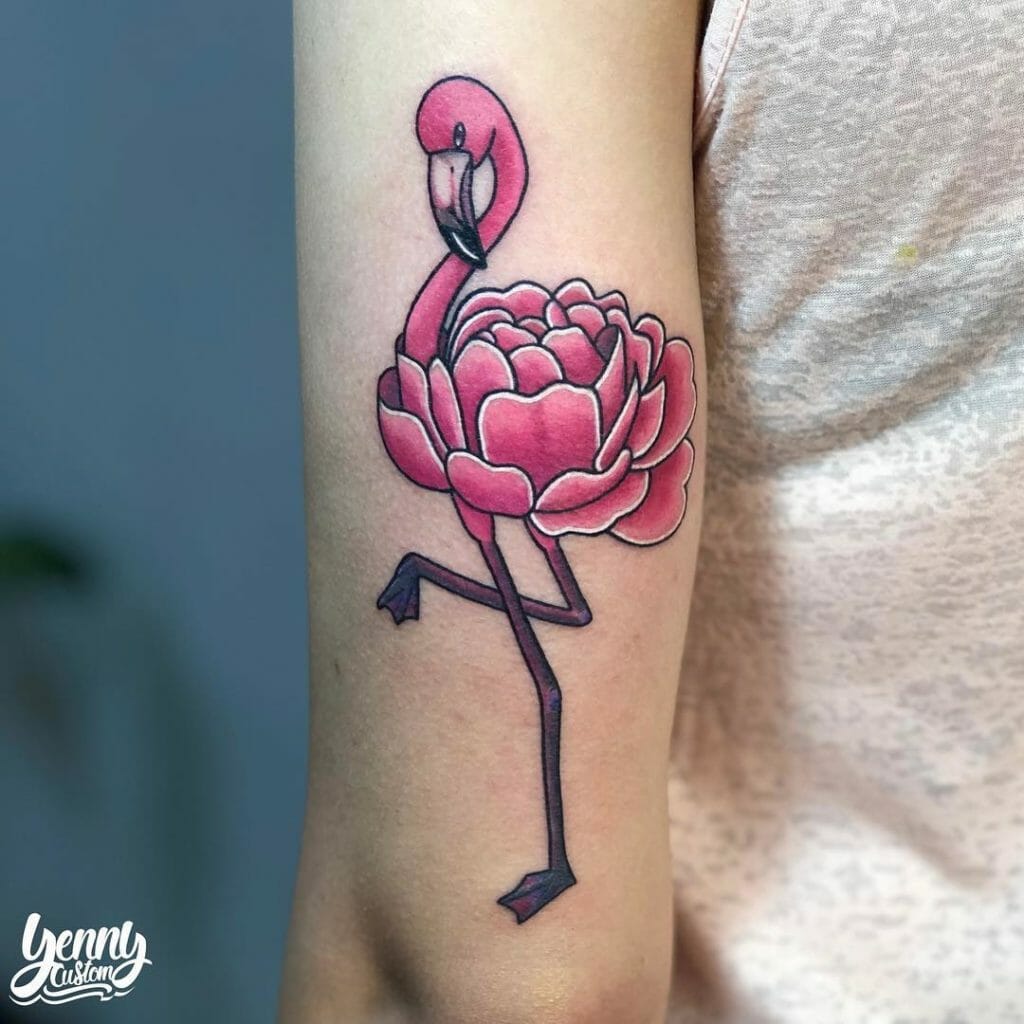 Pink flamingo tattoo designs