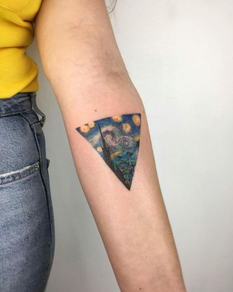 Prismatic starry night tattoo