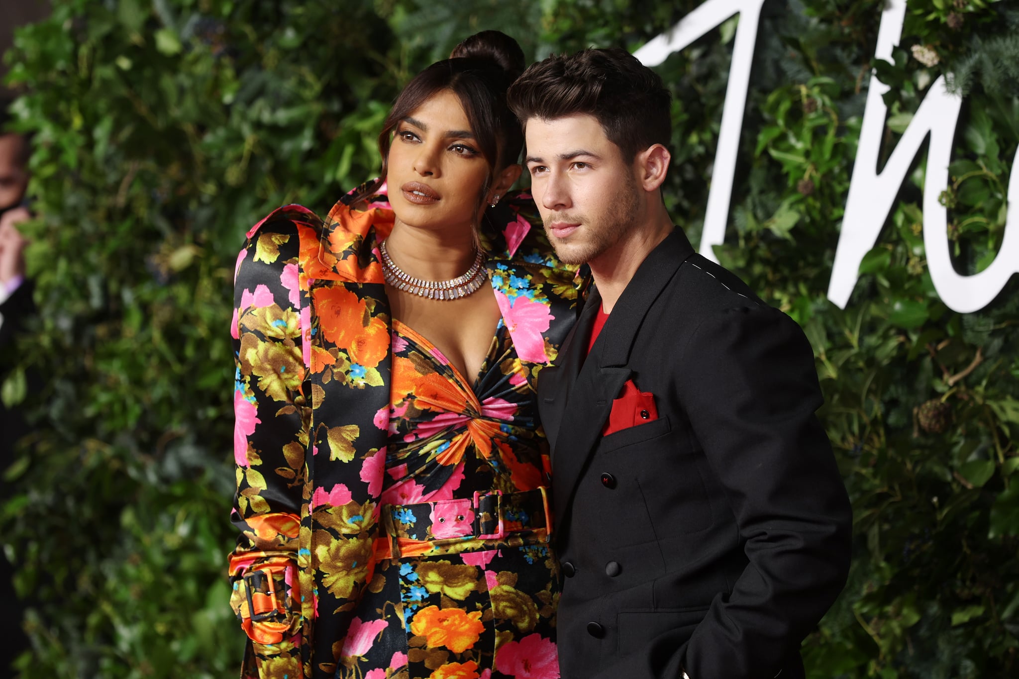 Priyanka Chopra and Nick Jonas at the 2021 Fashion Awards