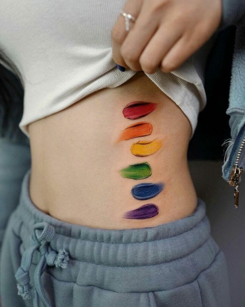 Regenbogen-Tattoo