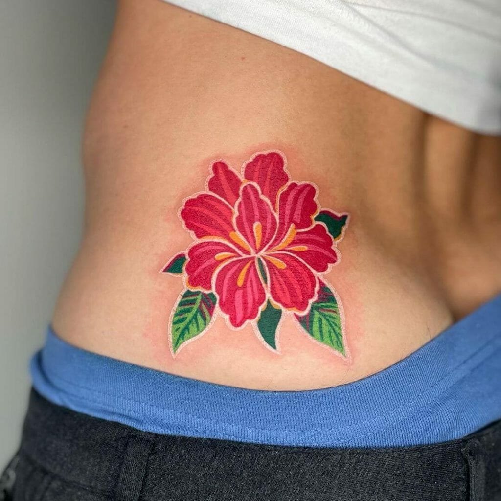 Red Hibiscus Tattoo