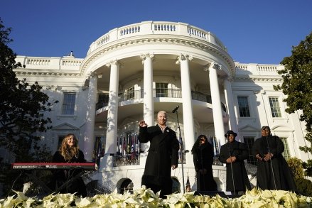 English singer Sam Smith appears in a ceremony with President Joe Biden to sign the Respect for Marriage Act on the South Lawn of the White House on December 13, 2022 in Washington.  Joe Biden signs Respect for Marriage Acton - Washington, U.S. - Dec 13, 2022
