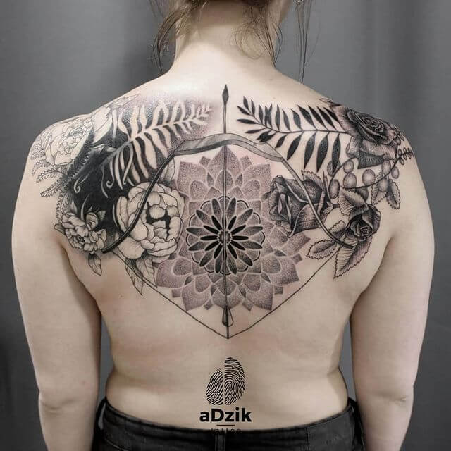 Sturdy full back archer tattoos 