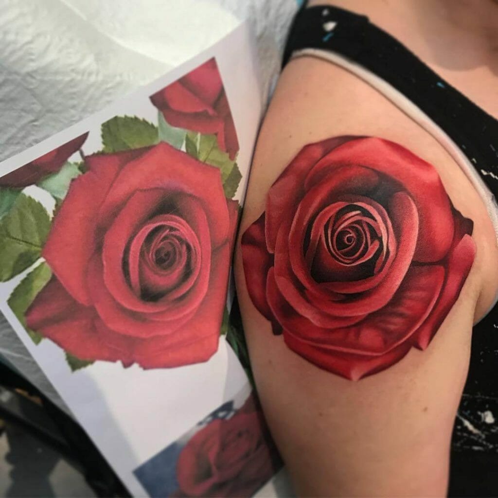 Rose Schulter Tattoo