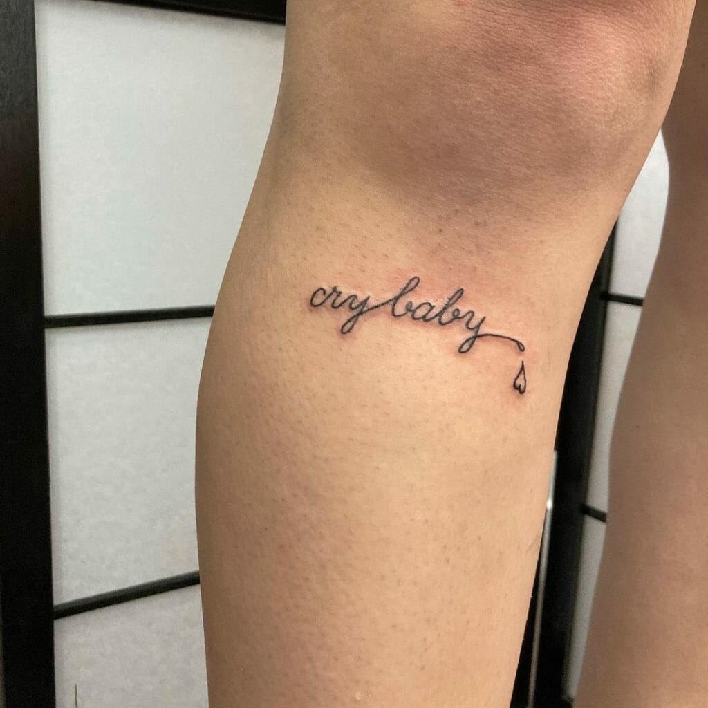 Simple cry baby tattoos