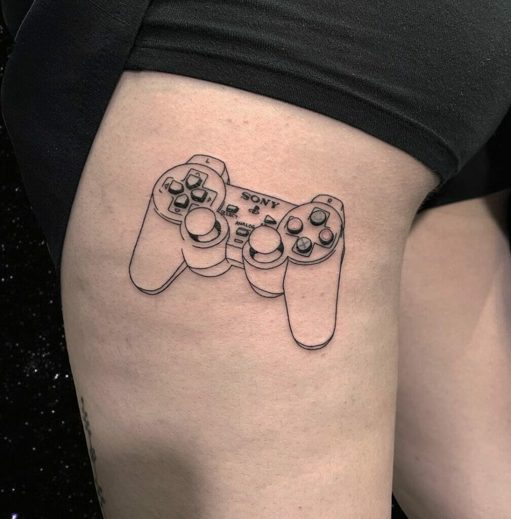 Einfaches Playstation-Tattoo
