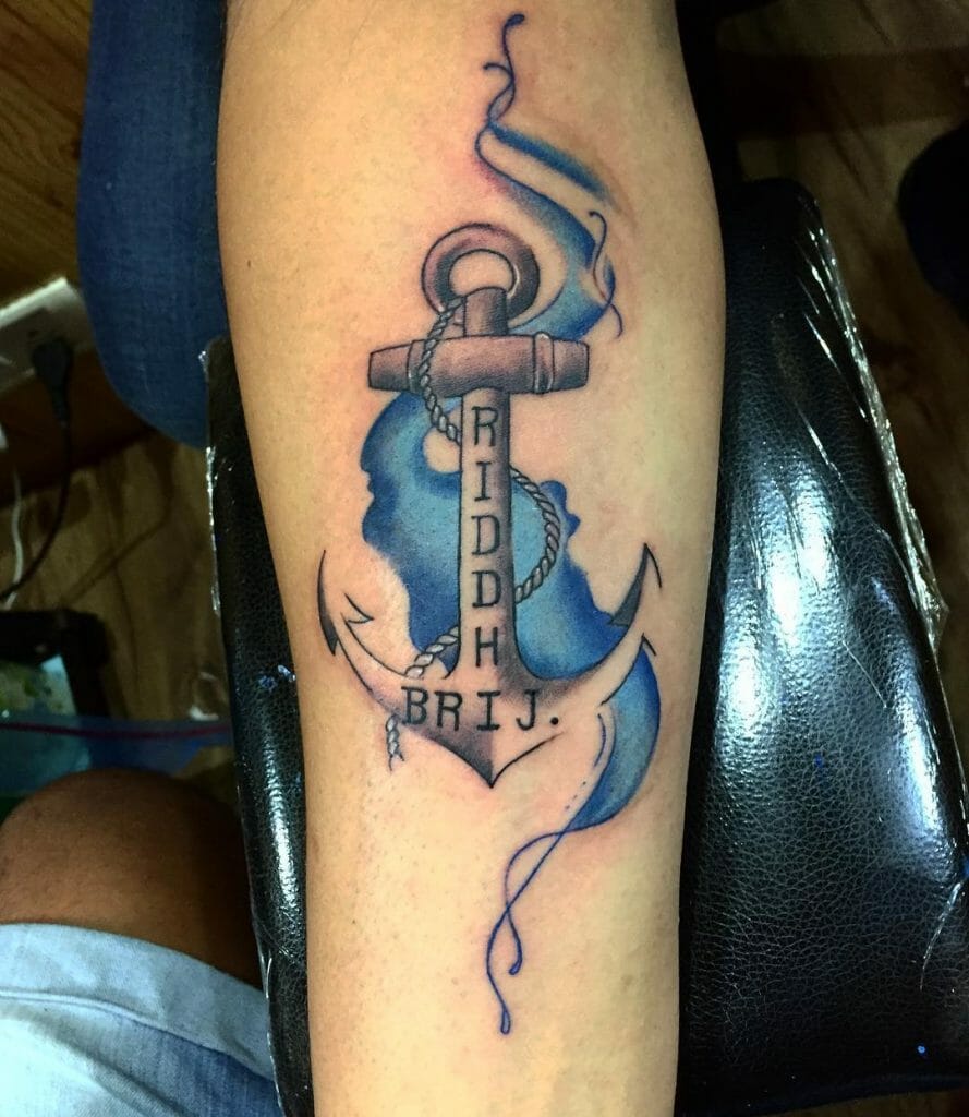     Small anchor tattoo