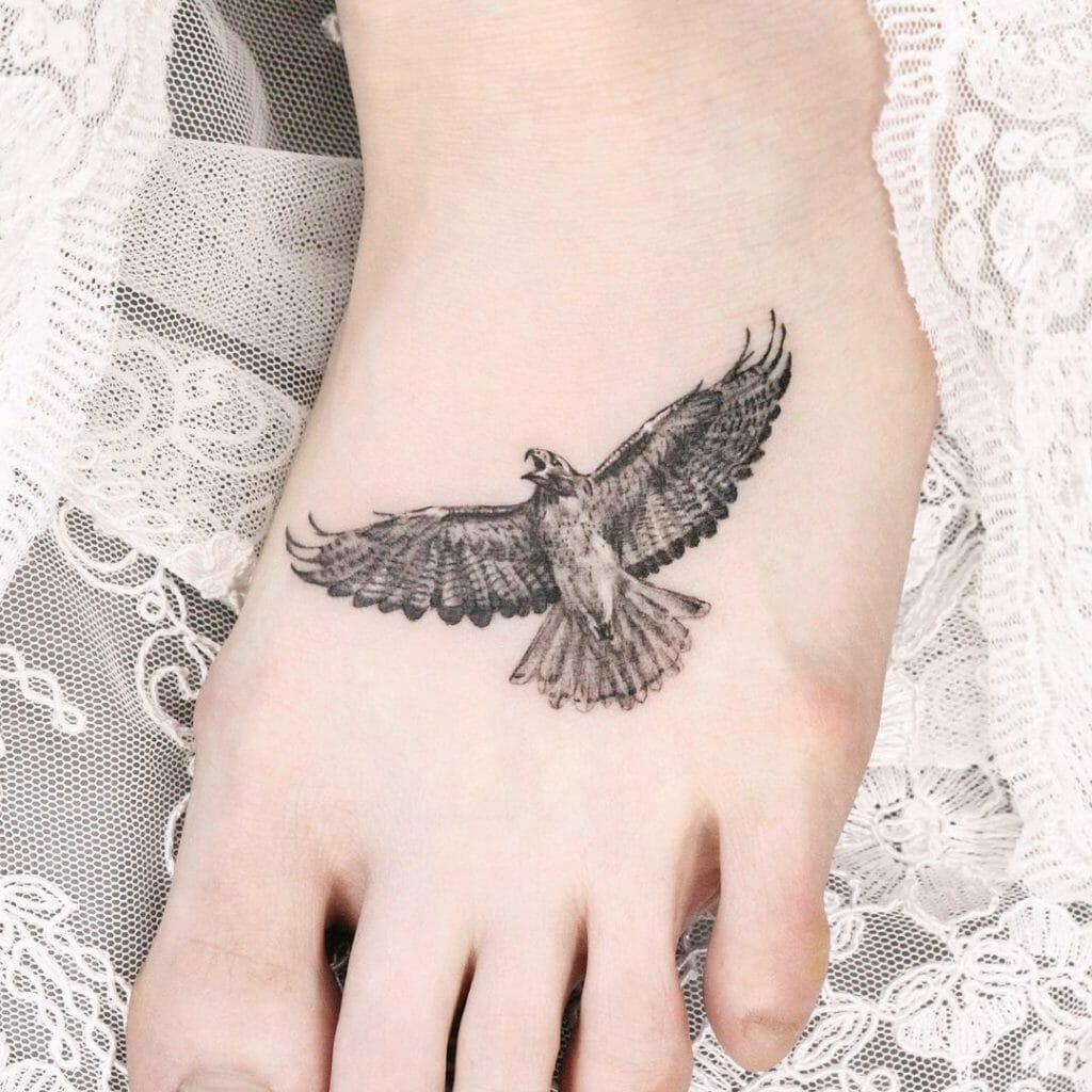 Small hawk tattoo design
