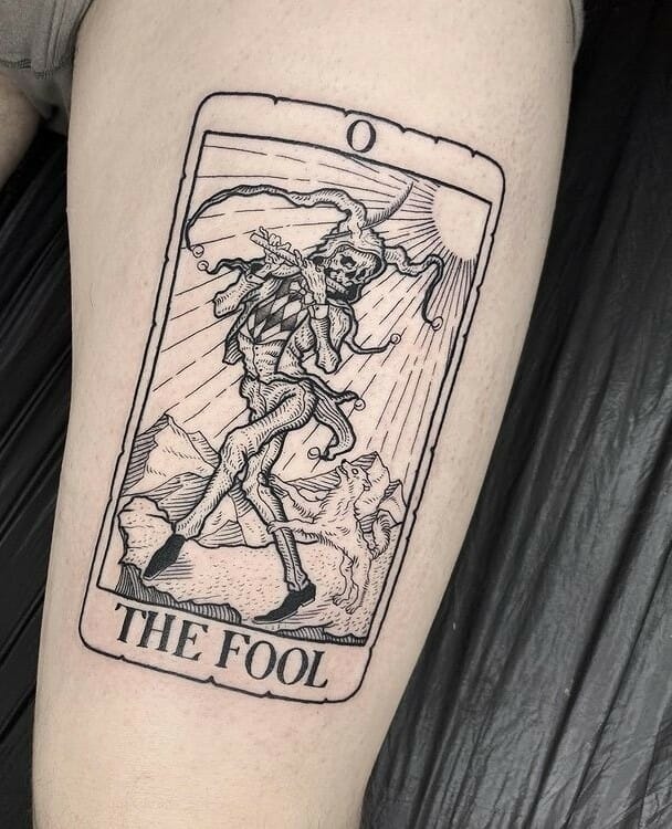 The Fool Card Dead Inside Tattoo Design