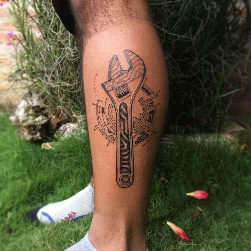 The geometric wrench tattoo