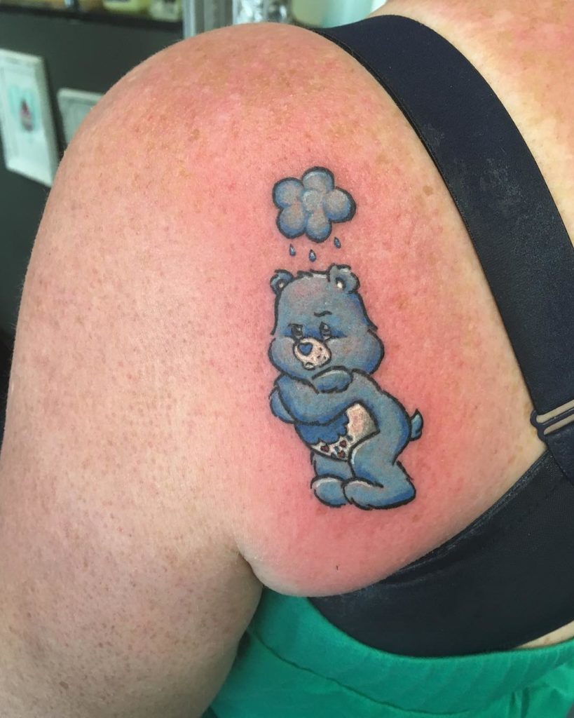 The grumpy Care Bear Tattoo for the rainy season