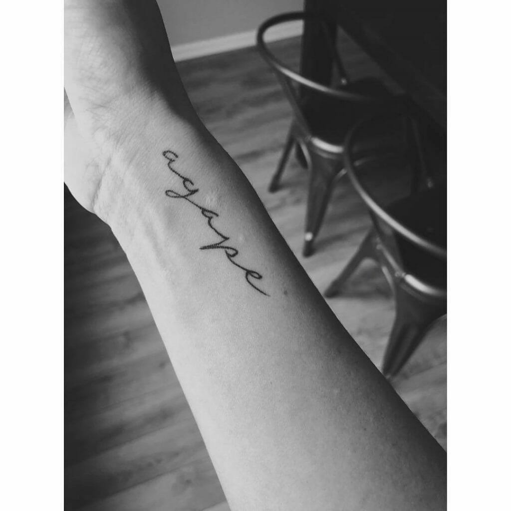 The Redemptive Love Free Hand Agape Tattoo