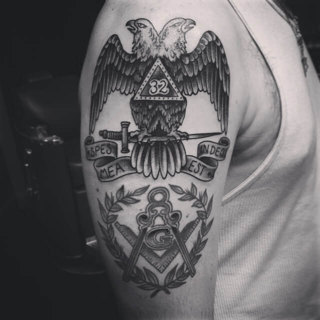 The royal eagle masonic tattoo design