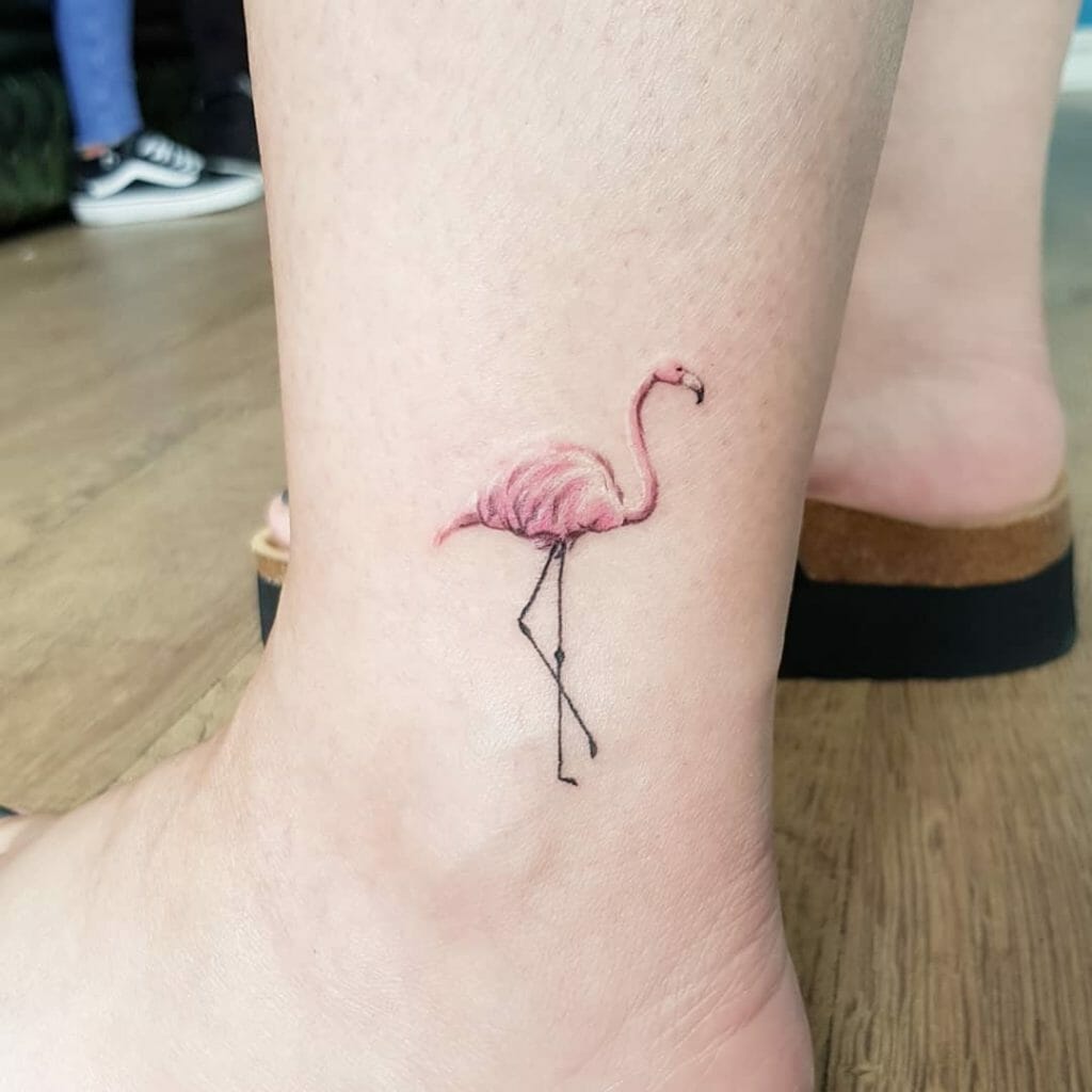 Traditional flamingo tattoo designs