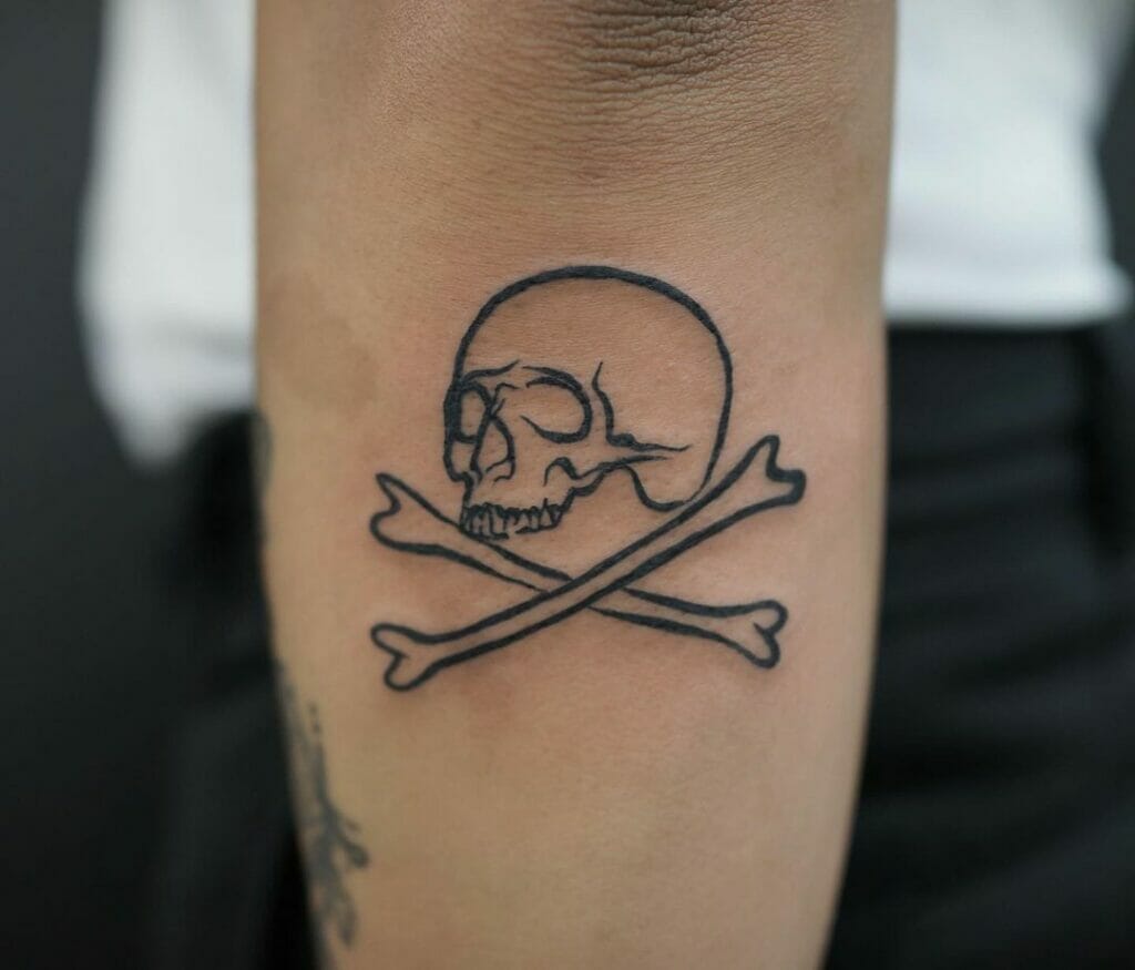 Traditional skull tattoo