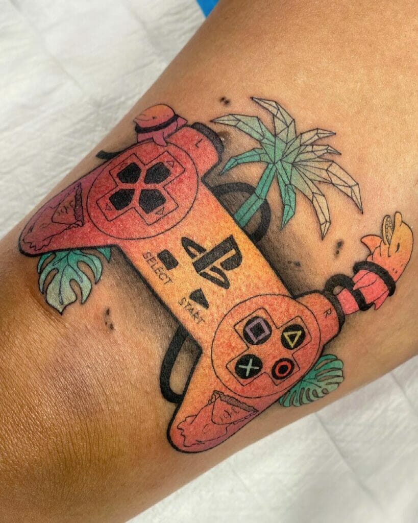 Stammes-Playstation-Tattoo