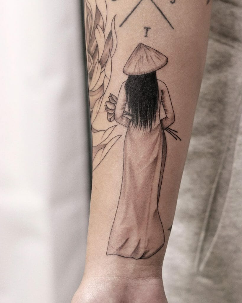 Vietnamesisches Mädchen Tattoo