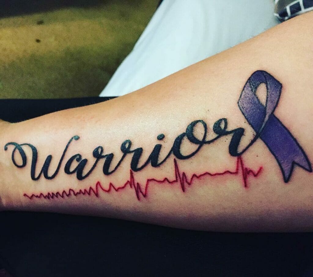 Warrior Ribbon Tattoo Ideas