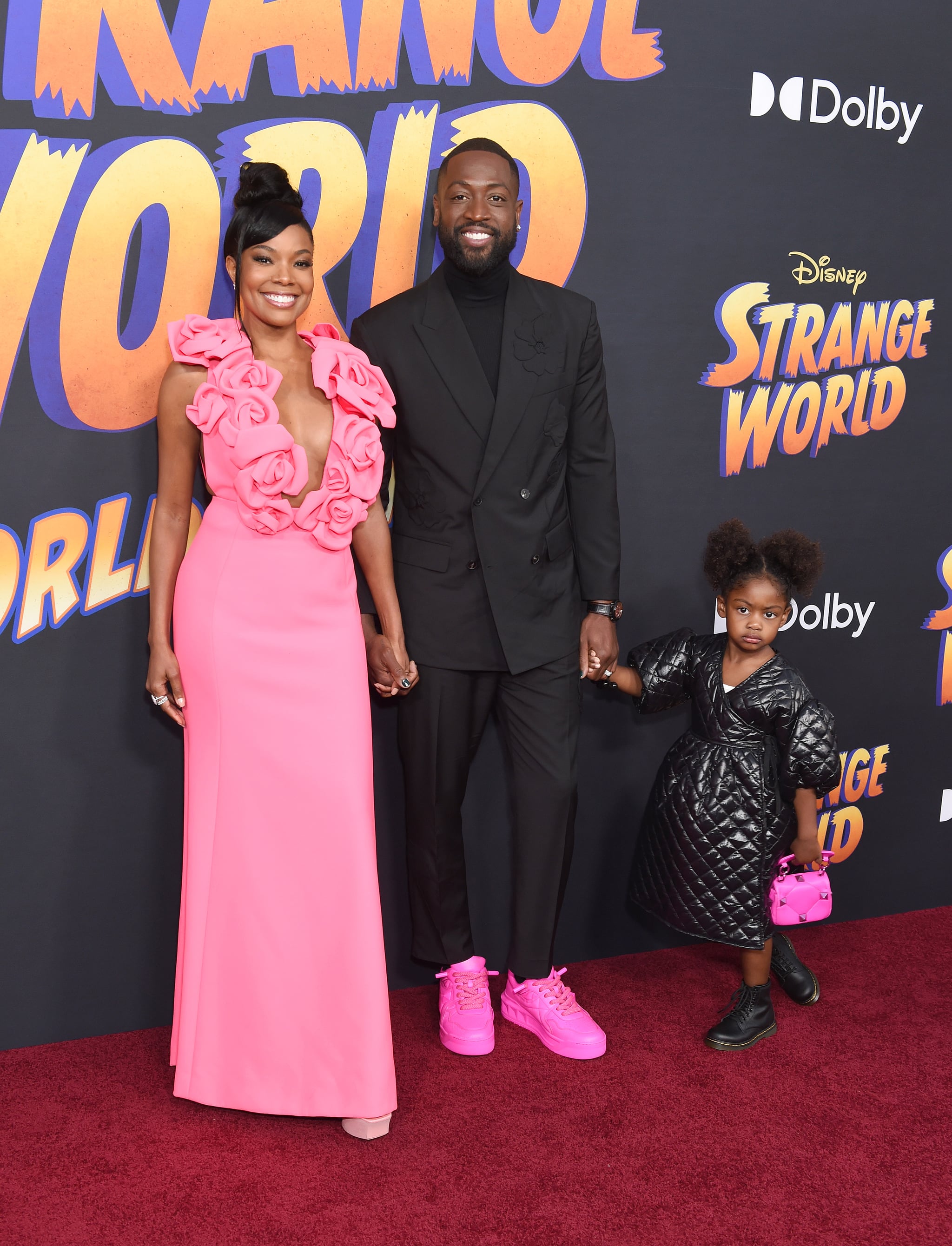 Gabrielle Union, Dwyane Wade and Kaavia James Union Wade at the premiere of Disney's 