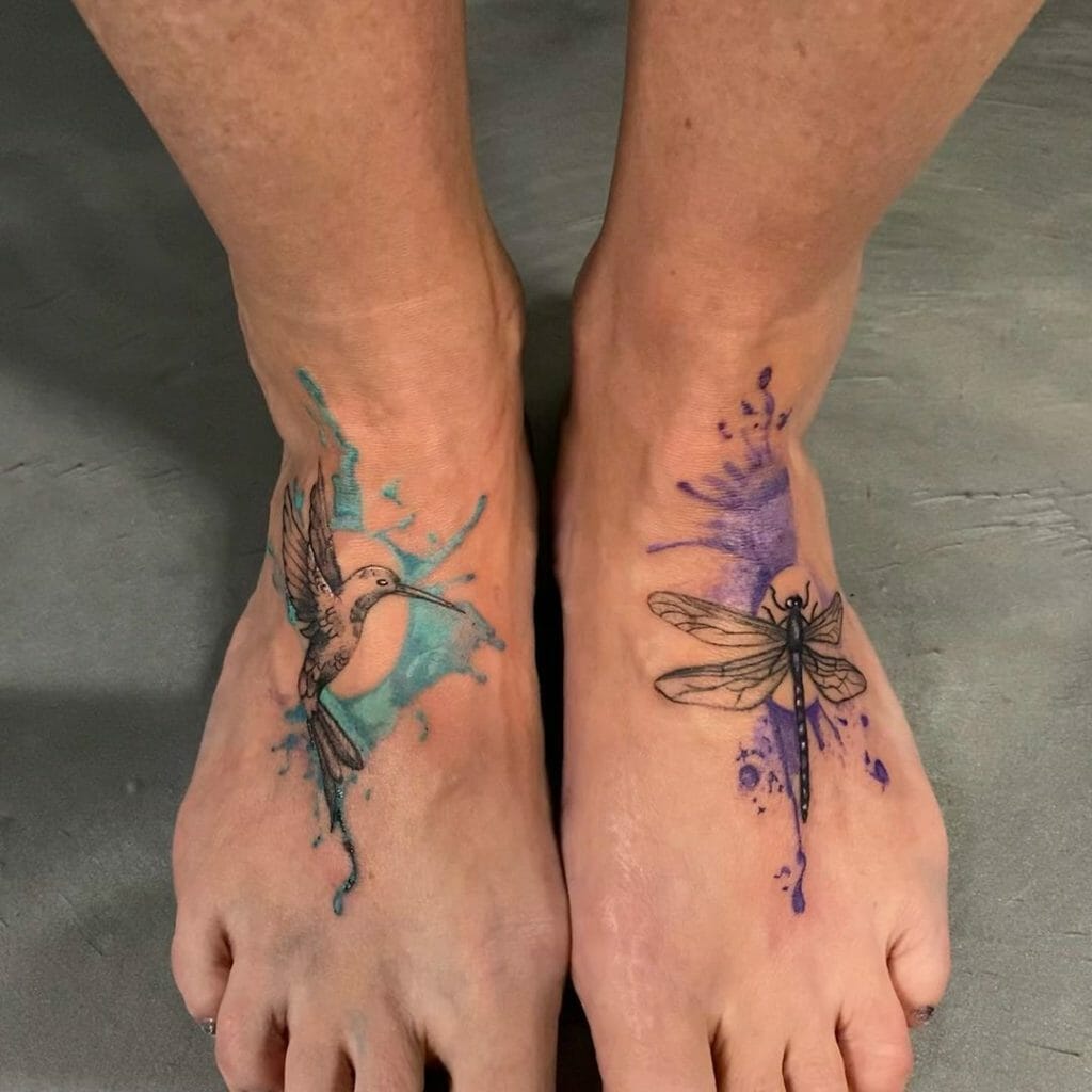 Watercolour Dragonfly Tattoo