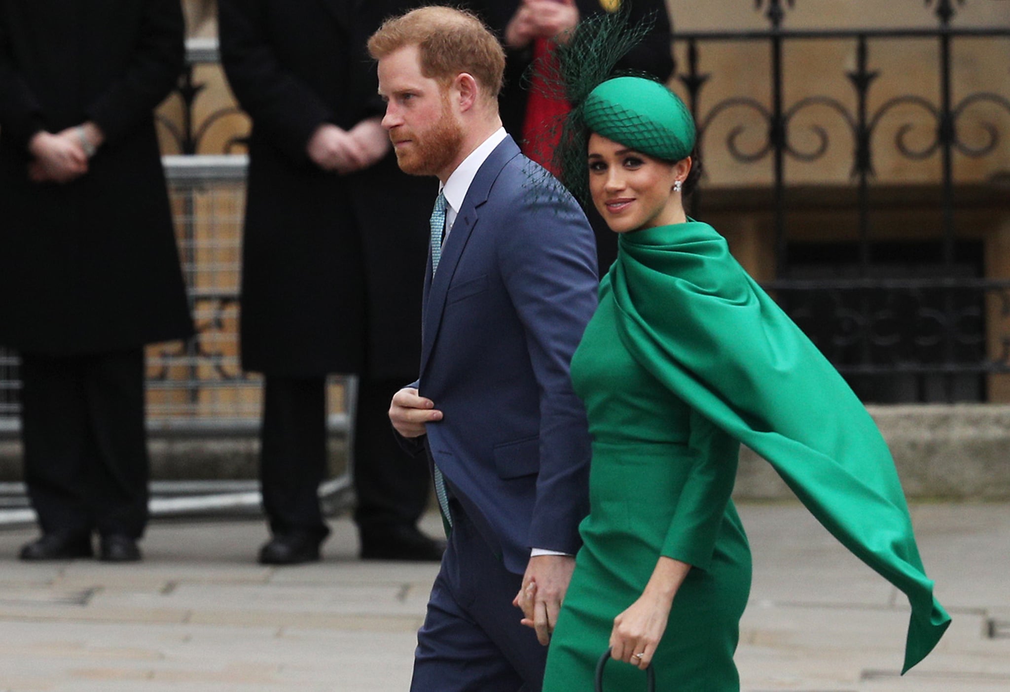 LONDON, ENGLAND - MARCH 9: Prince Harry, Duke of Sussex (L) and Meghan, Duchess of Sussex arrive to attend the annual Commonwealth Day service at Westminster Abbey on March 9, 2020 in London, England.  (Photo by Dan Kitwood/Getty Images)
